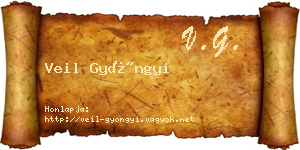 Veil Gyöngyi névjegykártya